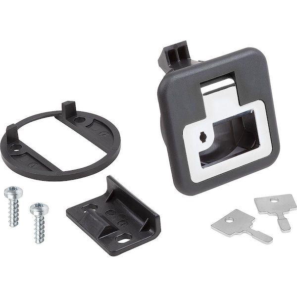Snap Lock Fold-Down, Not Lockable, Form:B, S=12-17, H=35, 5, M05X16, Pc/Abs Black